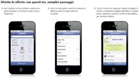 Facebook: trova le offerte che si trovano nei paraggi