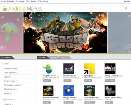 Ecco l’Android Market WebStore!