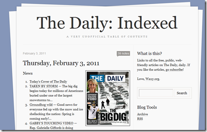 The Daily thumb Leggere The Daily online e gratis, senza un iPad