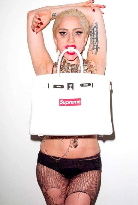 Lady Gaga in Supreme X Purple Magazine by Terry Richardson