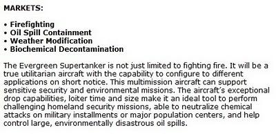 Il Supertanker della Evergreen, un aereo cisterna per la manipolazione climatica e per la dispersione di prodotti chimici