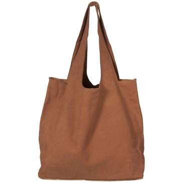 Photo 2 of Premium Tan Suede Zip Detail Shopper Bag