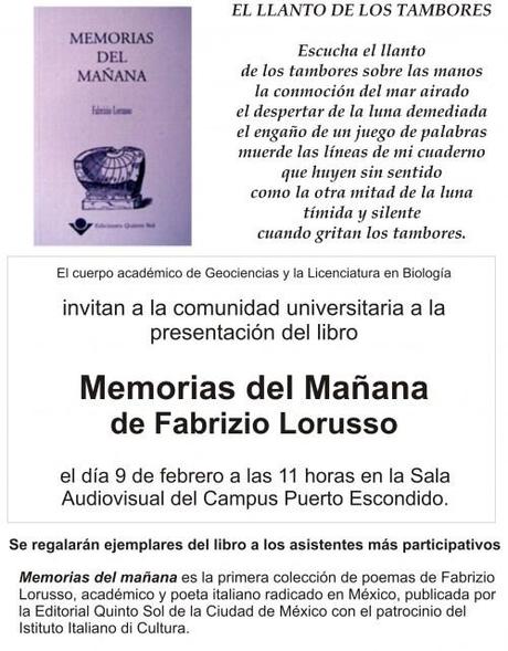 Le poesie di Memorias del Mañana sbarcano a Puerto Escondido