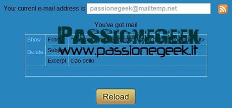 Creare un E-mail temporanea con MailTemp.net