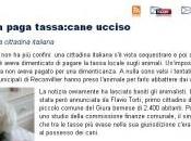 Svizzera, paga tassa: cane ucciso