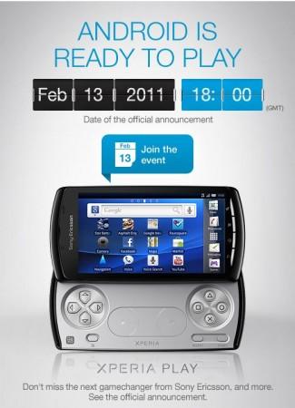 Sony Ericsson Xperia Play, lancio il 13 Febbraio: Techonlino ci sarà!