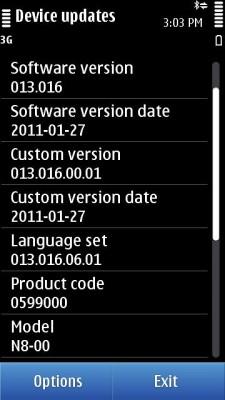 Update: Nokia N8 Software v13.016 PR 1.1