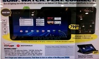 Motorola Xoom a 799$?