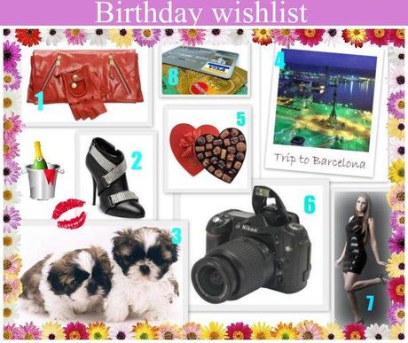 Birthday wishlist