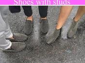 Shoes with studs