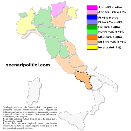 Sondaggio CAMPANIA 19 aprile