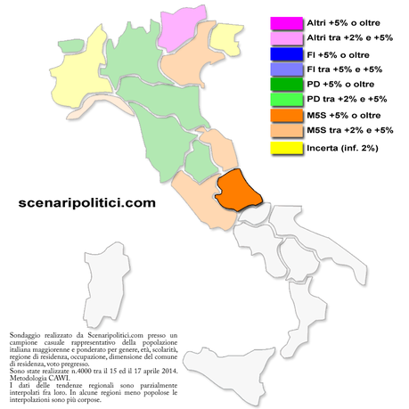 Sondaggio ABRUZZO 19 aprile