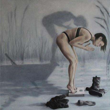 Vania Elettra Tam - voglia di leggerezza - 2012 - olio su tela - 50x50 cm