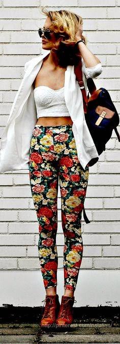 FLORAL PANTS