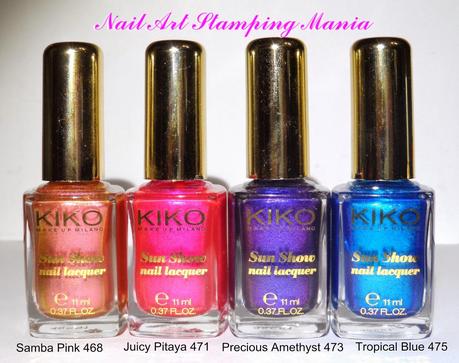 Kiko SUN SHOW Nail Lacquer Review and Swatches