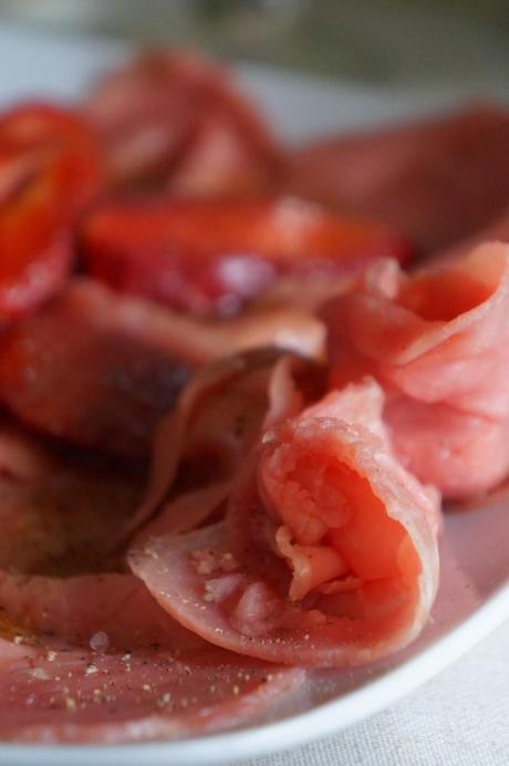 Carpaccio con le Fragole e Guacamole