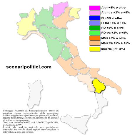 Sondaggio BASILICATA 19 aprile