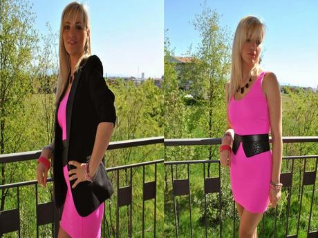 recap outfit aprile 2014 outfit aprile 2014 colorblocbyfelym outfit maria felicia magno fashion blogger italiane milano outfit fucia e nero outfit nero e fucsia abbinamenti nero e fucsia abbinamenti fucsia e nero outfit abito fucsia e giacca nera figgahugga blazer nero pimkie