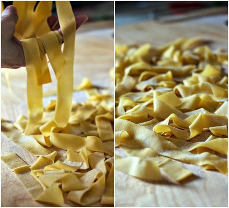 Pappardelle di primavera con bottarga di muggine per la Cucina dell'Extravergine