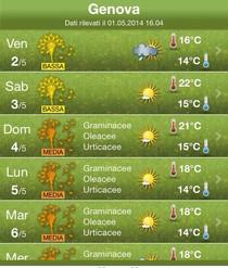 Meteo pollini una applicazione utile per prevenire l'allergia.