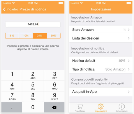 Screenshot 2014 05 03 16.16.37 585x500 Nuovo Contests:  ben 3 Cod.Redeem per l’App “PriceRadar” applicazione per monitorare gli sconti sul sito Amazon!!