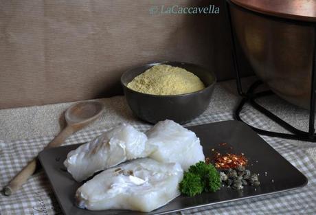 polenta, corn flour, porrige, codfish, baccalà, fish, pesce