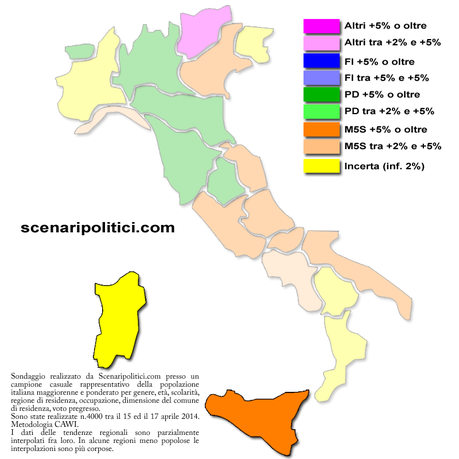 Sondaggio EUROPEE Circ INSULARE 19 aprile