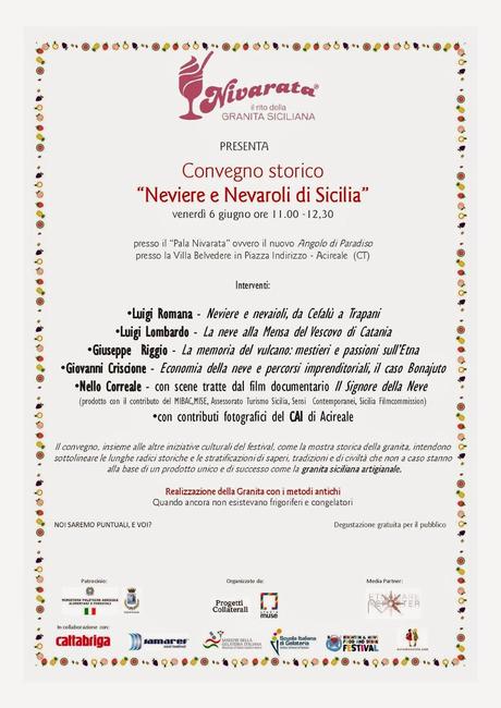 Nivarata 2014, tra le novità un convegno storico sull’origine della granita e della gelateria siciliana artigianale