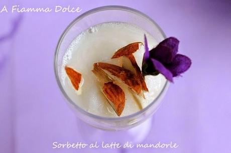 Sorbetto al latte di mandorla