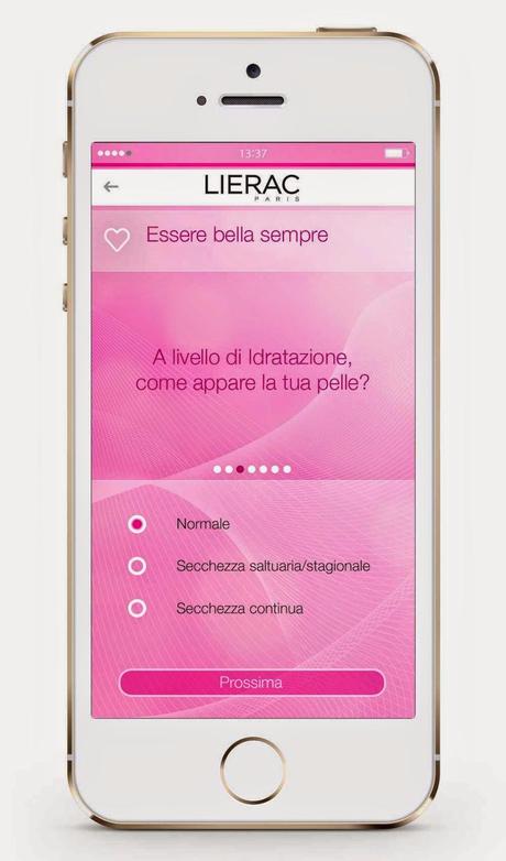 Lierac - Nasce la nuova App con tante applicazioni: essere bella sempre, il mio diario, promozioni e beauty places