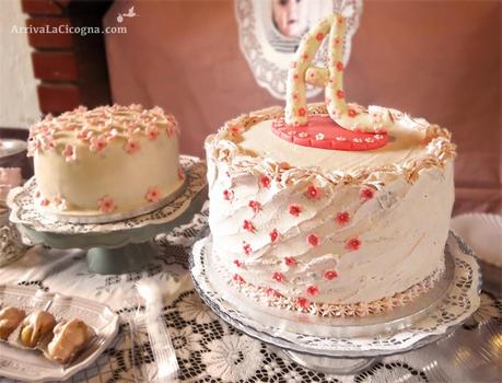 torta cake design per battesimo shabby chic