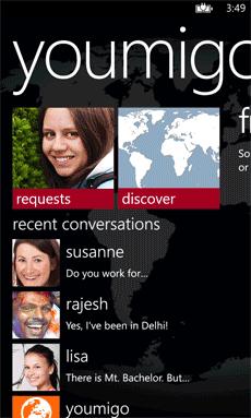 Nuovi amici | In esclusiva per tutti i Windows Phone arriva Youmigo un app per fare nuove amicizie!
