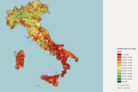 Una Mappa dell'Italia un po' diversa dal solito...