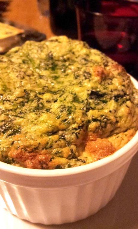 souffle spinaci e formaggio di capra