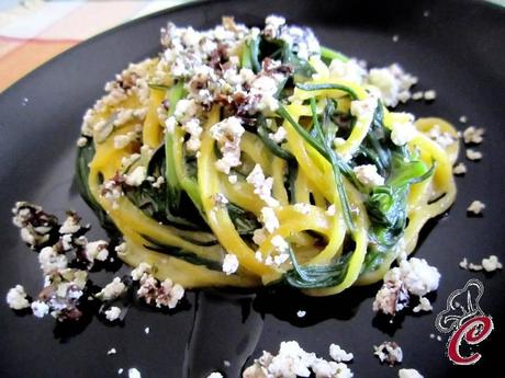 Tagiolini di zucca agli agretti e crema di feta: tempi, rincorse e... un piede salva l'altro