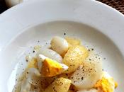 Insalata cipolle bianche primaverili uova sode patate