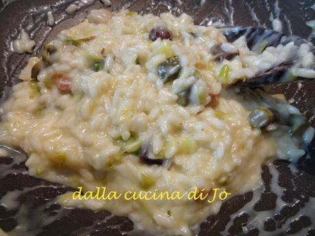 Risotto bufala, lardo e olive