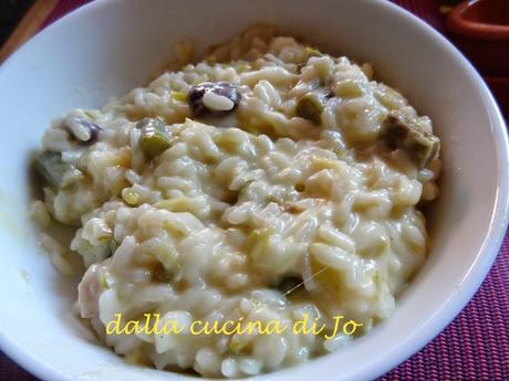 Risotto bufala, lardo e olive