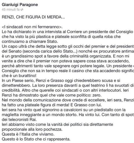 Renzi, che figura di merda…