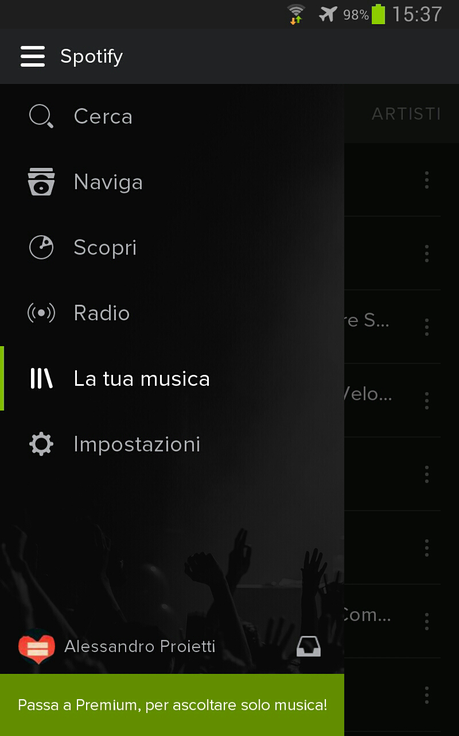 Spotify tutta nuova.