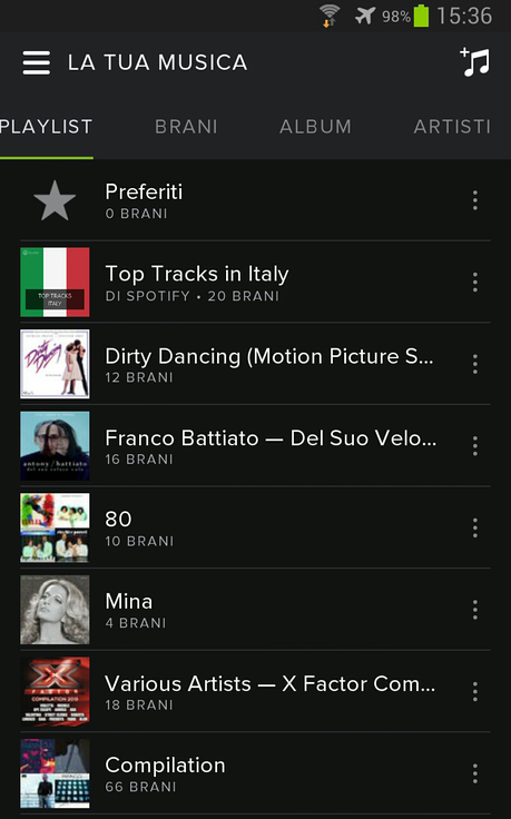 Spotify tutta nuova.