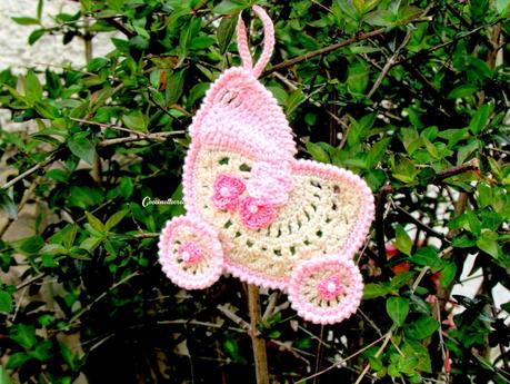 Culla Bimba Uncinetto Crochet Ciondolo Bomboniera Confettata Per Nascita O Battesimo Paperblog