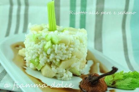 Risotto veg e light alle pere e sedano