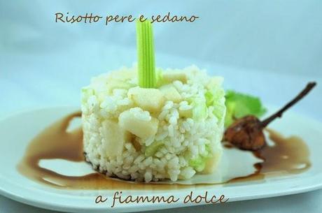 Risotto veg e light alle pere e sedano