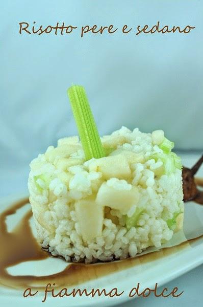 Risotto veg e light alle pere e sedano