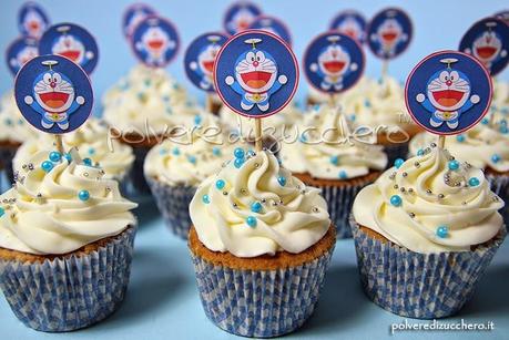 torta cupcakes doraemon cake compleanno polvere di zucchero