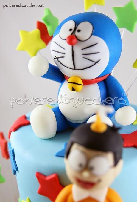 torta cupcakes doraemon cake compleanno polvere di zucchero