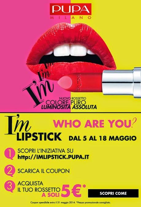 I'm Lipstick Pupa in offerta a 5€! scopri come + il mio I'm 407 Intense Fuchsia!