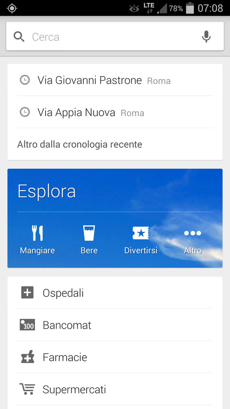 Novita' per Google Maps sul Play Store.