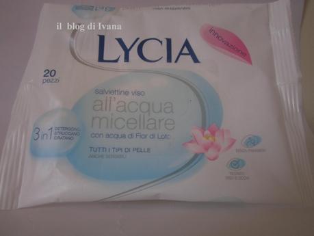 Lycia: salviette viso all'acqua micellare